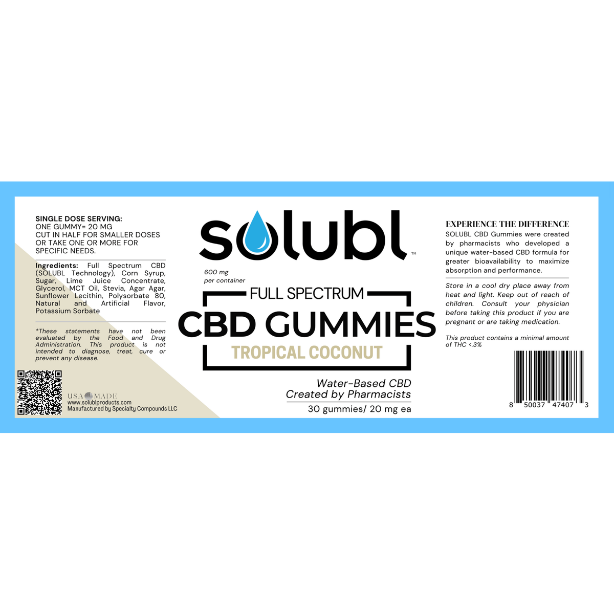 Tropical Coconut CBD Gummies